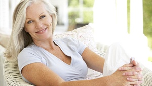 older woman smiling