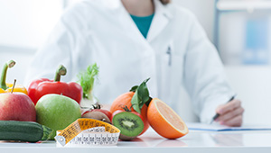 Fruits and vegetables on table