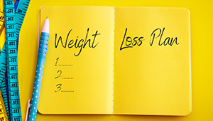 Weight loss plan notebook