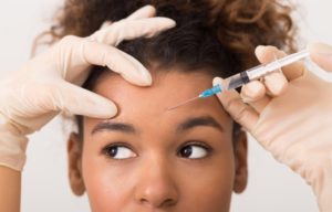 woman getting micro-BOTOX injections